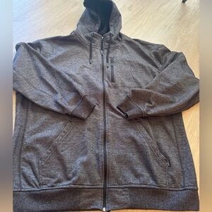 CSG Big Tall Men's Charcoal Zip-Up Sweatshirt